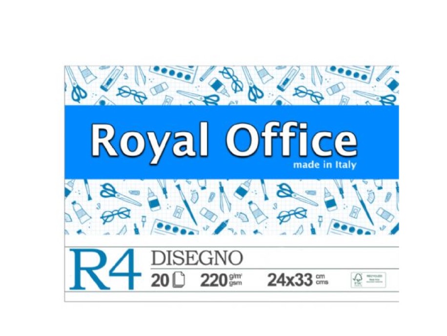 Album da disegno R4 24x33 ruvido 220gr 20fg Royal Office