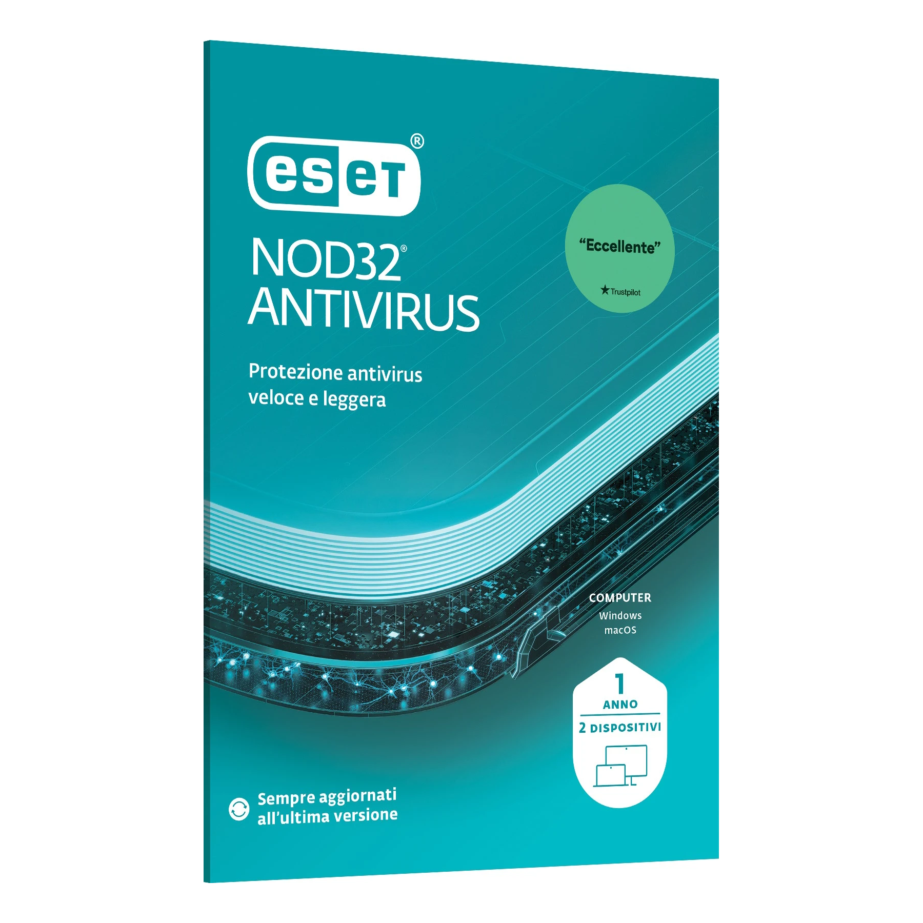 Antivirus Eset slimbox Nod32 rinnovo - 2 utenti EAVH-R1-A2-BOX