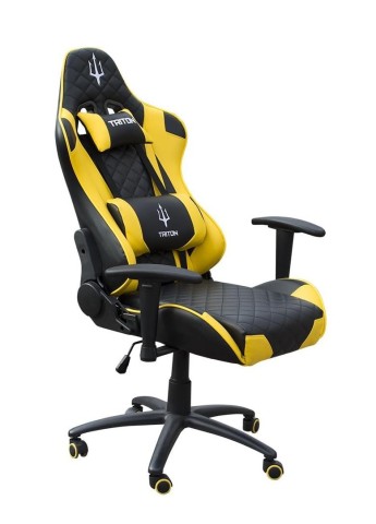 Sedia gaming Atlantis Triton nero/giallo 360° p050-x3-by