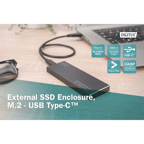 Box esterno Digitus per ssd m2 usb 3.1 tipo c DA71115