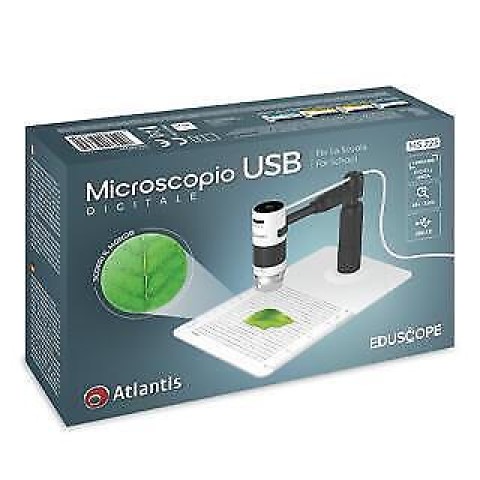 Microscopio magnificatore Atlantis usb uxga 1600X1200 ingrandimento 60X E45-MS725