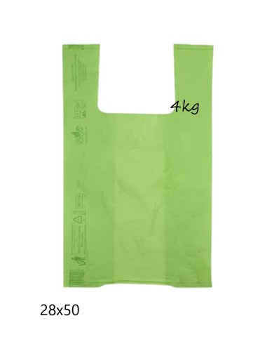 Buste Shopper medie 28x50 verdi 4kg