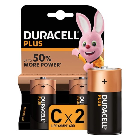 Batteria duracell  mezza torcia mn1400 plus 1 blister 2 pz