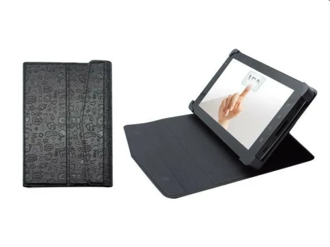 Custodia per tablet Adj 7" nera ecopelle