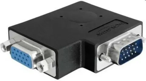 Adattatore vga 90° maschio/femmina  black r10095