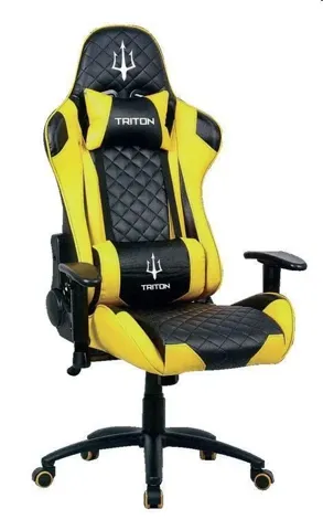 Sedia gaming Atlantis Triton nero/giallo 360° p050-x3-by