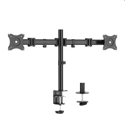 Braccio supporto da tavolo con morsa 2 monitor 13-27" fino a 8kg