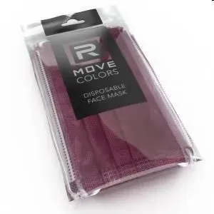Mascherina chirurgica 3 veli box 10pz bordeaux +gancio regolab.