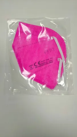 Mascherina protettiva ffp2+gancio rosa fluo