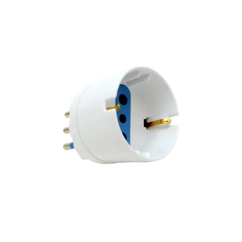 Adattatore Schuko 10a bianco
