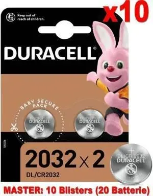 Batteria al litio 3 volt a bottone  dl/cr2032 Duracell cf 2pz
