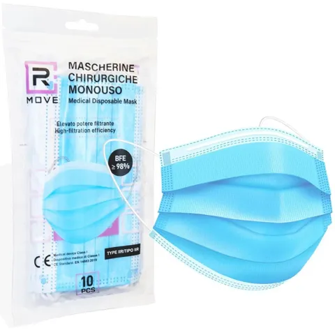 Mascherina chirurgica filtrante 3 veli iir box 10pz