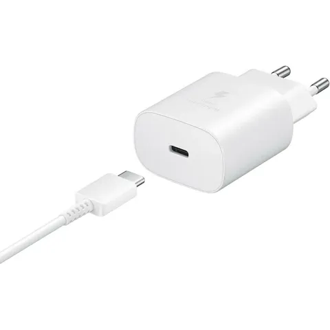 Caricabatterie Samsung 25w ep-ta800x fc usb-c+cavo1m usb-c white