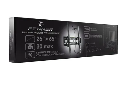 Staffa da parete Fenner tech tv fn-c40 26"-65" tilt ultra 30kg