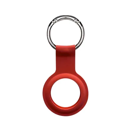 Portachiavi per airtag Apple in morbido silicone rosso
