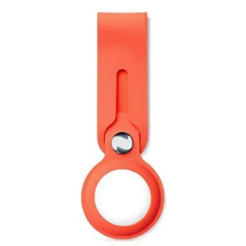 Portachiavi cinghietta per airtag Apple in silicone arancio