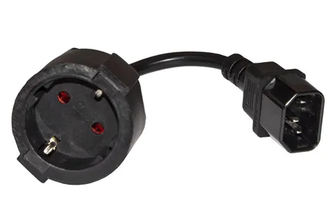 Cavo alimentazione schuko tedesca femmina - iec c14 maschio cm15
