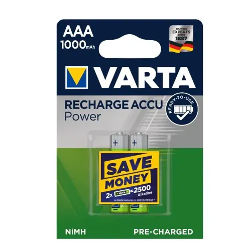 Batterie ministilo ricaricabili Varta 1000 mah 2pz