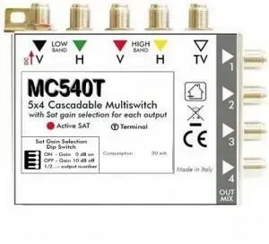 Multiswitch mini (5 in 4 out) mc504t terminale regolab.Line Tech