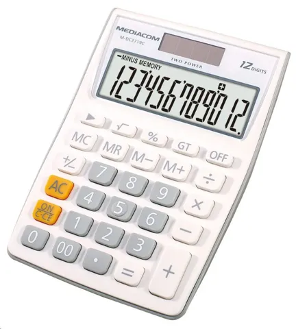 Calcolatrice Mediacom da tavolo lcd -12 cifre DC2719C