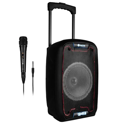 Cassa acustica Ngs speaker portatile wild samba bt+mic 30w black