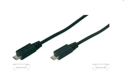 Cavo micro usb "b" schermato mt 5 m/m nero ak300111050s