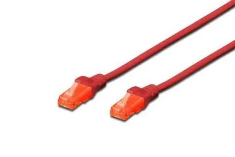 Cavo rete 1 mt utp cat.6 no schermato rosso