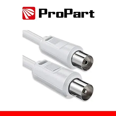 Cavo antenna tv Propart coassiale 75 iec 1m sp-pr bianco