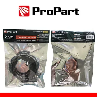 Cavo antenna tv Propart coassiale 75 iec 1m sp-pr bianco