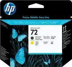 Testina orig. hp n.72 nero+giallo - c9384a