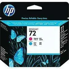 Testina orig. hp n.72 ciano+magenta - c9383a