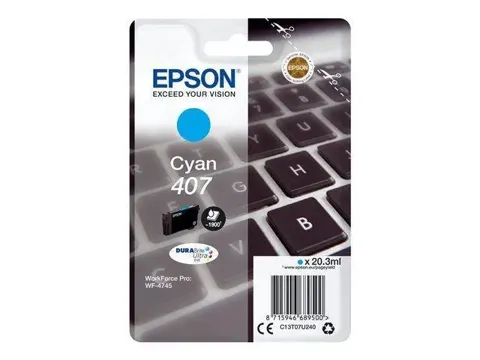 Cart. orig. Epson WF-4745DTWF ciano C13T07U240 tastiera