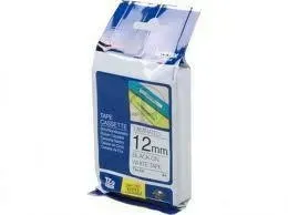 Bobina brother laminata 12mm 8m bianco/nero tze-231 ptouch 1080