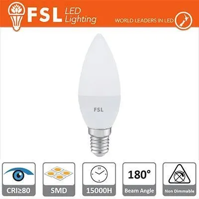 Lampadina led candela e14 5.5w 6500k luce fredda 480lux