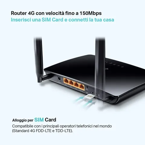 Router Tp Link 300mb 4g lte 4porte  1 wan- 2 antenne tl-mr6400