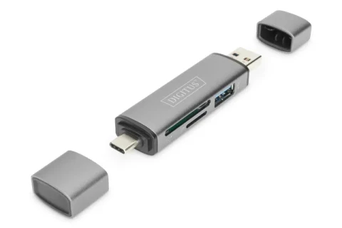 Card reader esterno Digitus combo hub (usb-c+usb3.0) xd micro sd