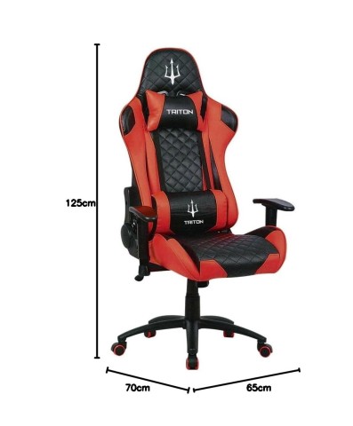 Sedia gaming Atlantis Triton nero/rosso 360° P050-X3-BR