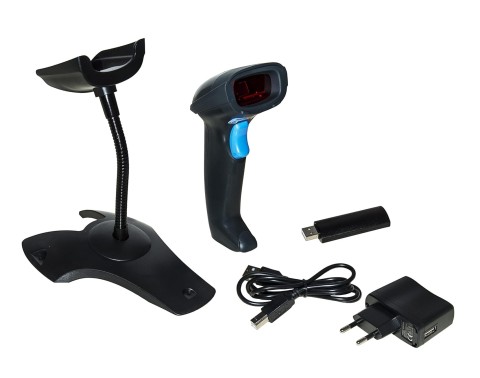 Lettore barcode Link LKLET10 wireless laser con ricevitore e supporto