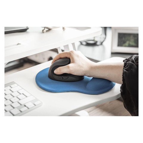 Tappetino Digitus per mouse ergonomico con poggiapolsi, Blu DA-51021