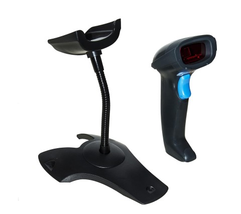 Lettore barcode Link LKLET10 wireless laser con ricevitore e supporto
