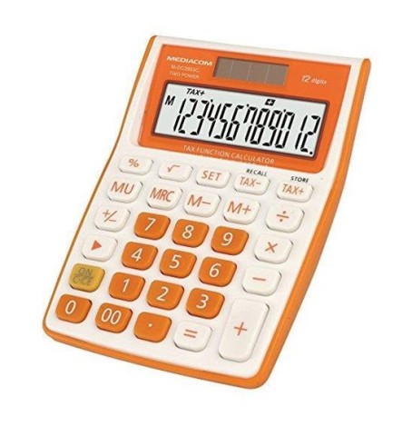 Calcolatrici Mediacom Dc 2663C 12 cifre arancione