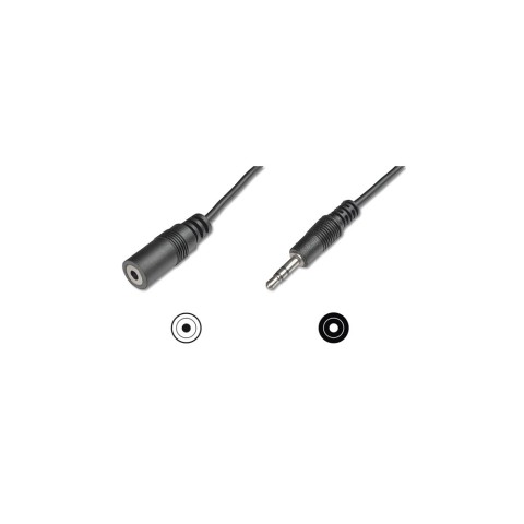 CAVO STEREO 3.5 MM. PROLUNGA SCHEDA AUDIO PER CUFFIE/CASSE MASCHIO/FEMMINA MT. 5