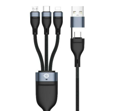 Cavo usb 3-in-1 PD 3.0 100W Ricarica rapida 1.5m, 20V 5A,480Mbps