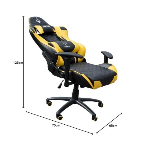 Sedia gaming Atlantis Triton nero/giallo 360° p050-x3-by