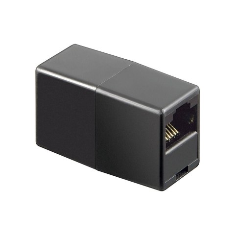 Accoppiatore telefonico 2 connettori rj45 - 8p8c f/f colore nero