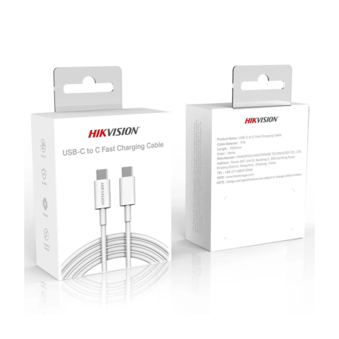 Cavo USB-C,Type-C m/m Hikvision Ricarica Rapida 3A, 60W Bianco HS-HUB-CBC2C