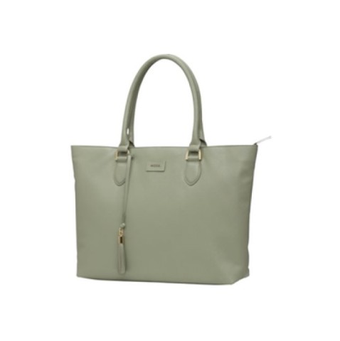 Borsa Amsterdam per notebook 15" colore verde vera pelle