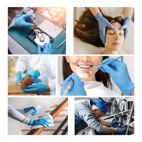 Guanti monouso Rmove nitrile uso medico senza polvere tg L - 200pz blu