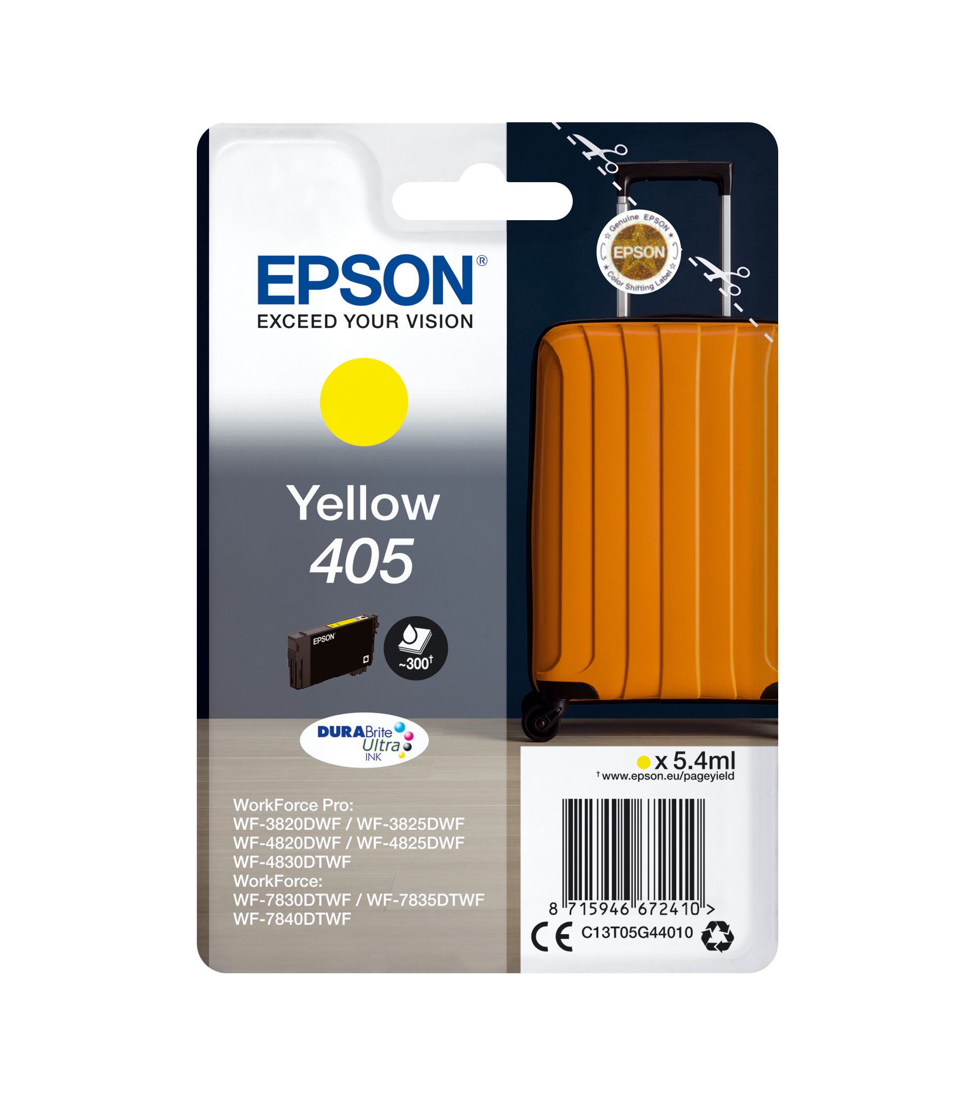 Cartuccia originale Epson 405 giallo 300 pag C13T05G44020