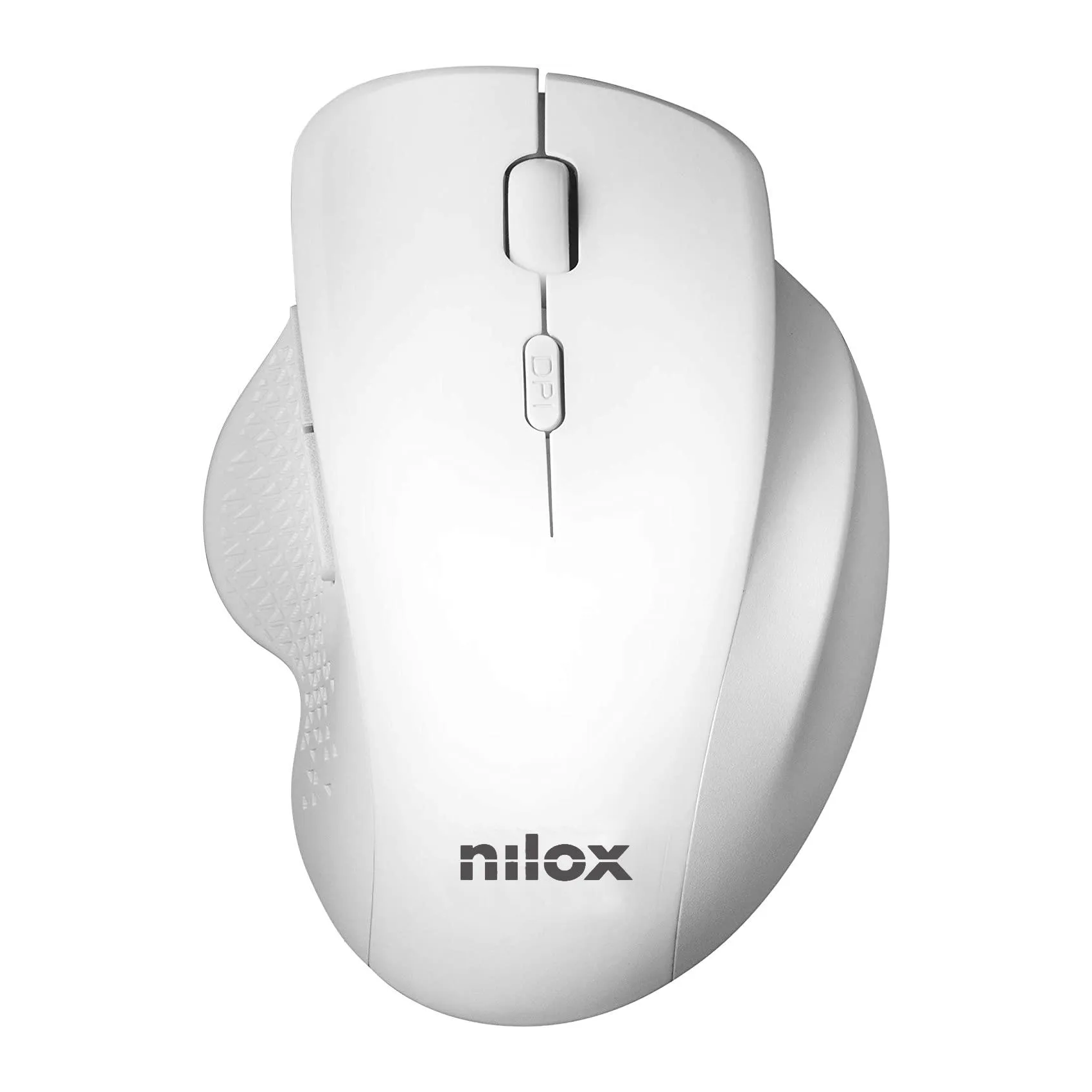 Mouse ergonomico Nilox wireless 3200 DPI, 2.4G, Bianco